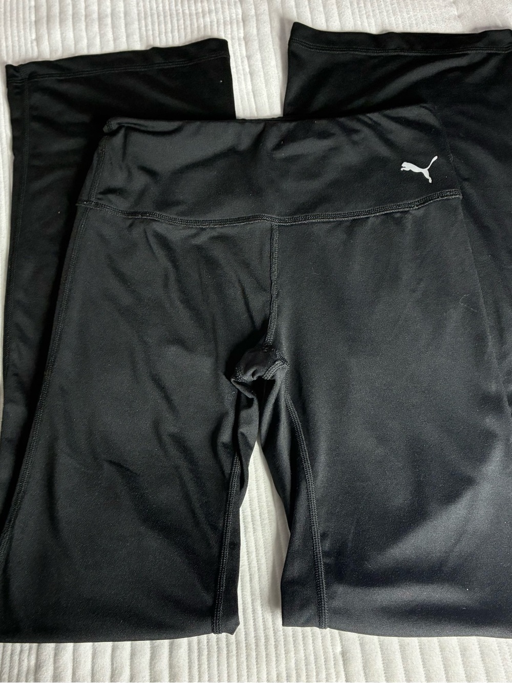 Puma Black Girls' Athletic Leggings with Puma Logo